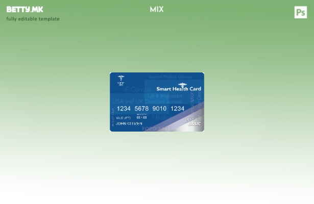 Шаблон за паметна здравствена картичка во модерен стил на Индија Family OPD